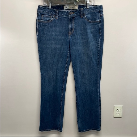 Ann Taylor Loft Straight Fit Denim Jeans 12 - Picture 1 of 16